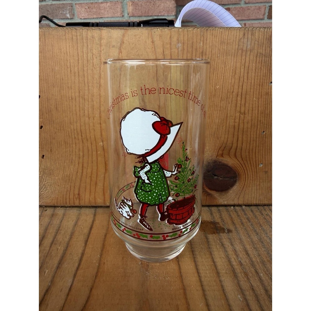 Holly Hobbie Coca-Cola 1977 Vintage Limited Edition Merry Christmas Glasses